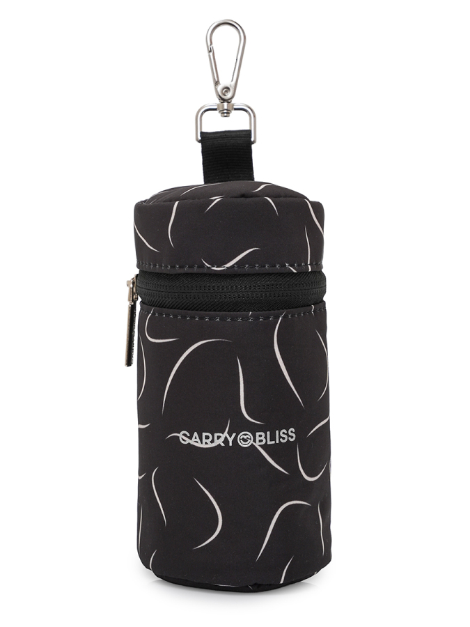 Siyah Dalgalı Biberon ve Anne Sütü Taşıma Çantası - 1