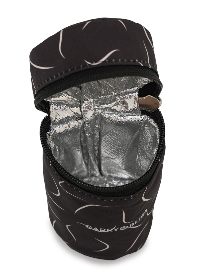 Siyah Dalgalı Biberon ve Anne Sütü Taşıma Çantası - 3