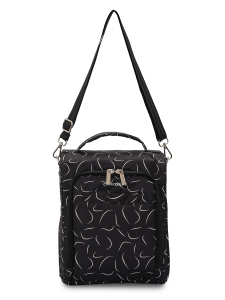 Siyah Dalgalı Çok Fonksiyonlu Çapraz Anne Çantası - 4