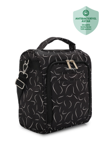 Siyah Dalgalı Çok Fonksiyonlu Çapraz Anne Çantası - Carry Bliss