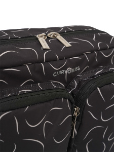 Siyah Dalgalı DuoPack Çok Gözlü Anne Bebek Çantası - 6