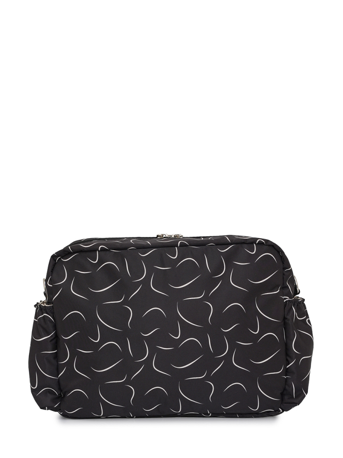 Siyah Dalgalı DuoPack Çok Gözlü Anne Bebek Çantası - 8