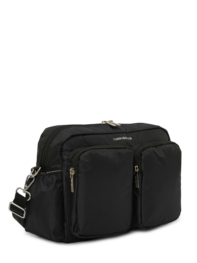 Siyah DuoPack Çok Gözlü Anne Bebek Çantası - 3