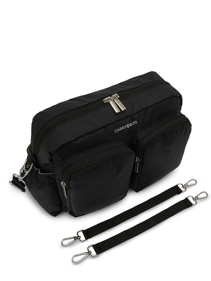 Siyah DuoPack Çok Gözlü Anne Bebek Çantası - 4