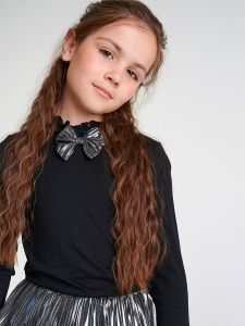 Siyah Gümüş Işıktı Etek Blüz Takım - 5