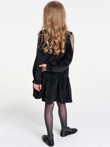 Siyah Kadife Elbise - 3