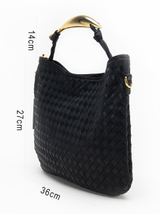 Siyah Örgü Omuz Çantası - 2