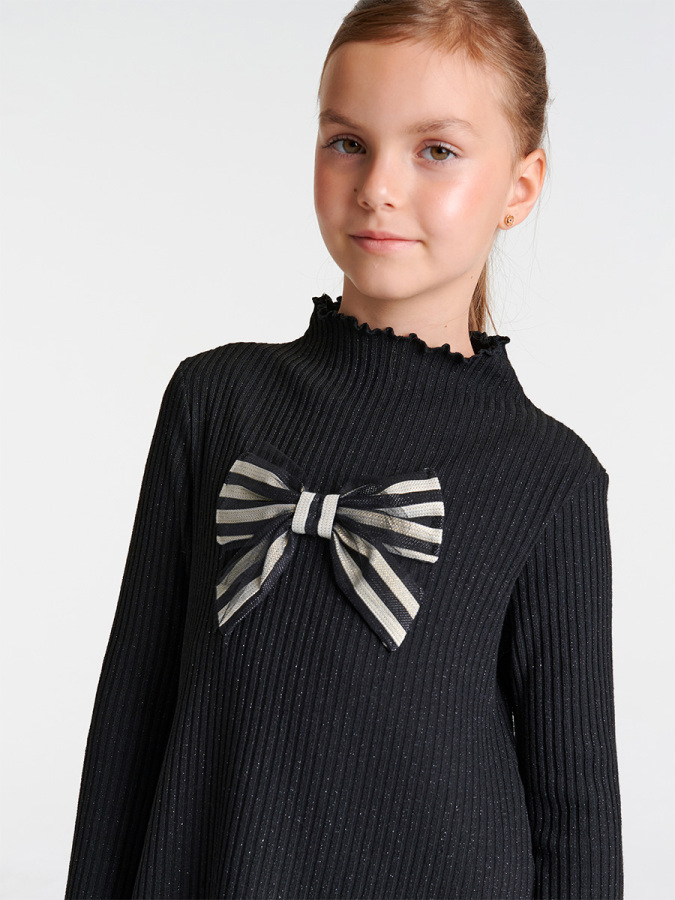 Siyah Örme Elbise - 2