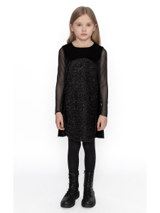 Siyah Püsküllü Parti Elbisesi - SheShe