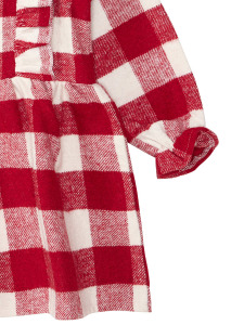 Bunny Plaid Girl Dress - Denokids