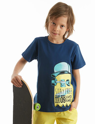 Skate Boy Navy Blue T-shirt - Thumbnail