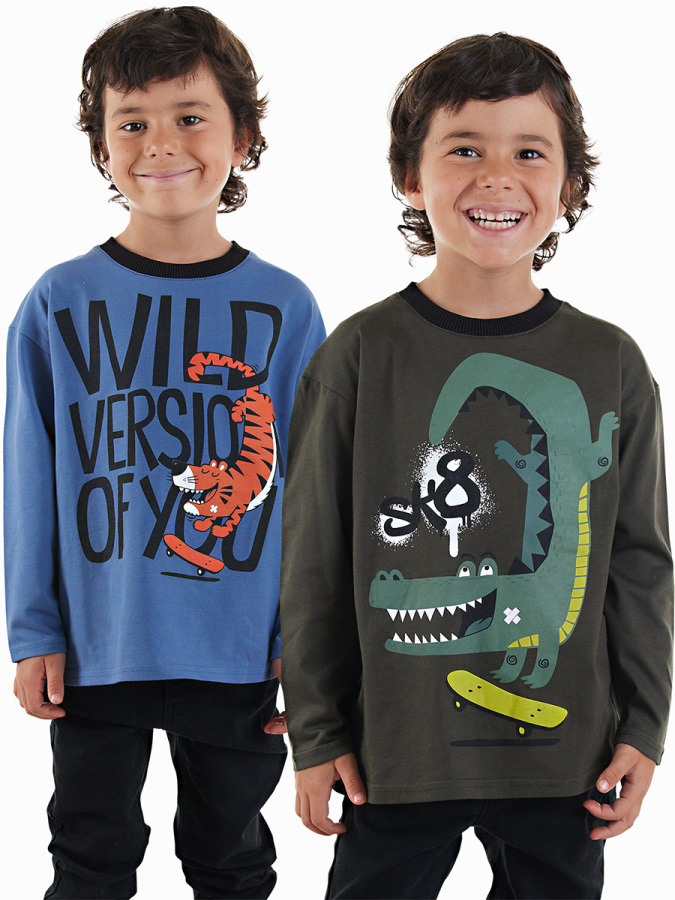 Skate Erkek Çocuk 2'li Paket T-shirt - 1