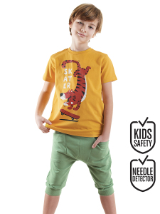 Skater Boy T-shirt&Capri Shorts Set - Denokids