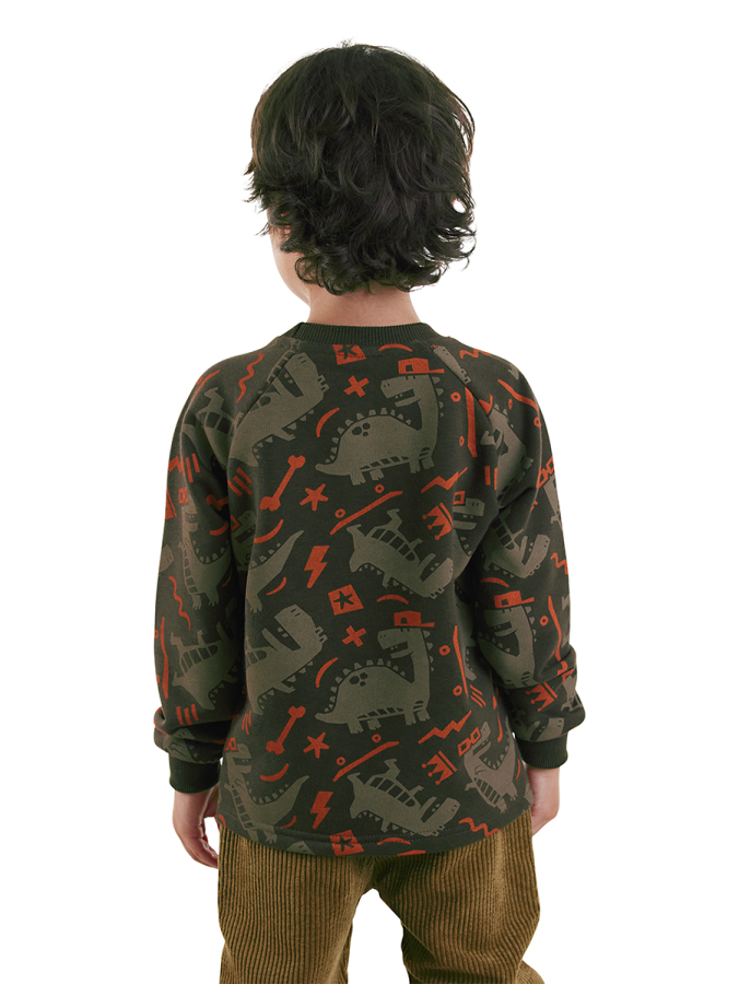 Skater Dino Boy Brown Sweatshirt - 2