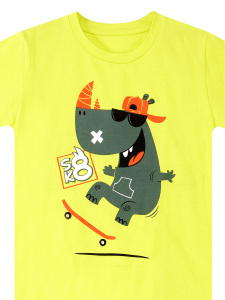 Skater Hippo Boy T-shirt&Shorts Set - 8