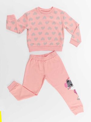 Skating Cat Girl Pink Tracksuit - 3