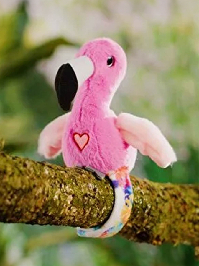 Slap Bant Sesli Hareket Eden Flamingo Kuş Oyuncak Bileklik - 3