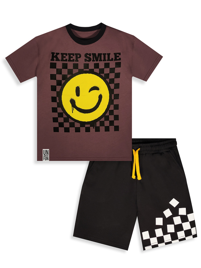 Smile Erkek Çocuk T-shirt Şort Takım - 4