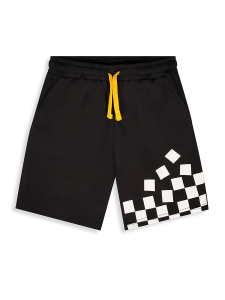 Erkek Çocuk Takım Gülen Yüz Baskılı %100 Pamuk T-Shirt Siyah Şort Yazlık Takım - 9