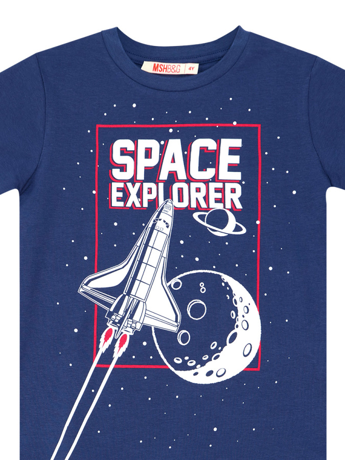 Space Erkek Çocuk T-shirt Denim Şort Takım - 9