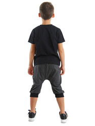 Space Rocket Boy T-shirt&Capri Pants Set - Thumbnail