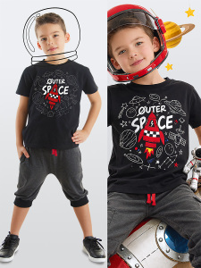 Space Rocket Boy T-shirt&Capri Pants Set - MSHB&G