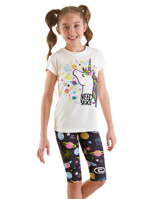 Space Unicorn Girl T-shirt&Leggings Set