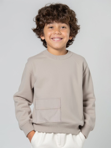 Spencer Gri Pamuklu Erkek Çocuk Sweatshirt - 1