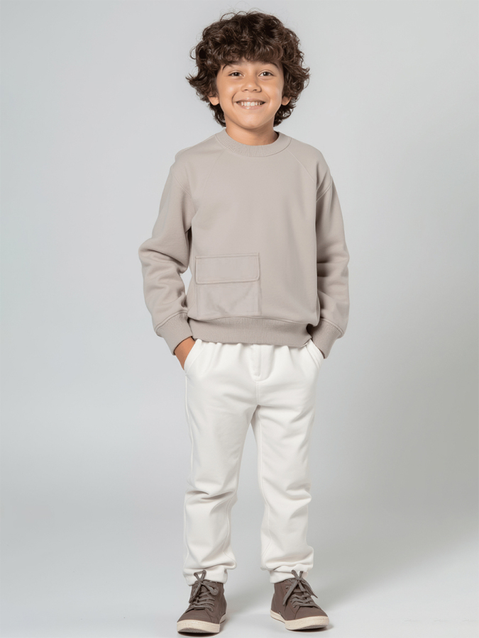 Spencer Gri Pamuklu Erkek Çocuk Sweatshirt - 2