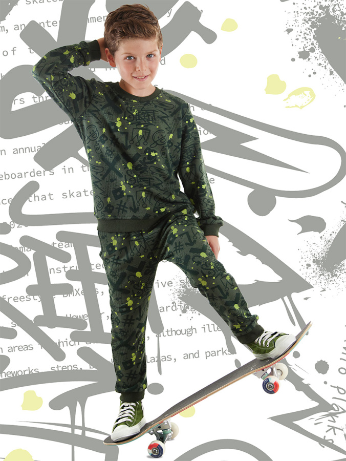 Splash Boy Khaki Tracksuit - 1