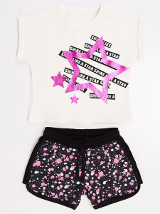Splash Girl Crop Top&Shorts Set - 8