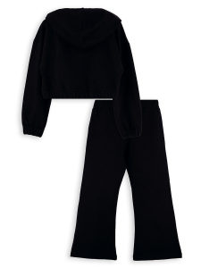 Star Girl Crop-Top Black Tracksuit - 4