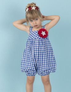 Star Plaid Girl Romper - MSHB&G