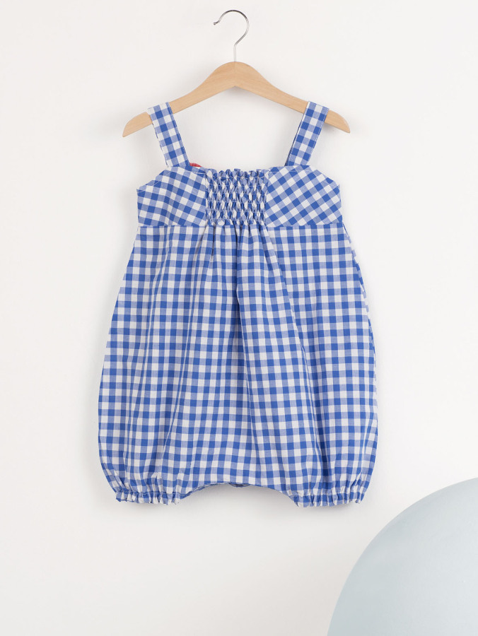 Star Plaid Girl Romper - 4