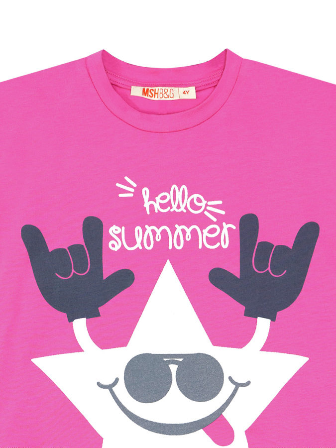 Star Tie-Dye Girl T-shirt&Shorts Set - 8