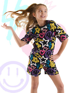 Stars Girl Shorts&T-shirt Set - 1