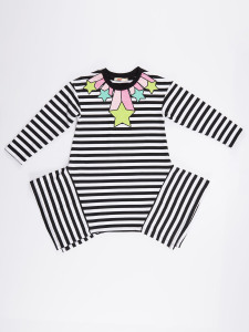 Stars Stripe Kız Çocuk Elbise - 4