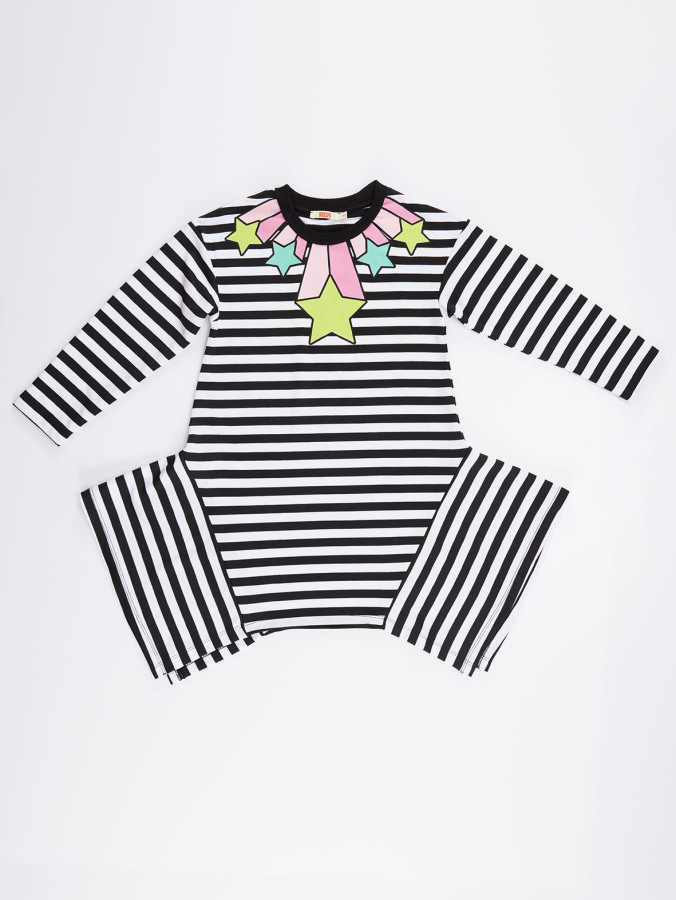 Stars Stripe Kız Çocuk Elbise - 4