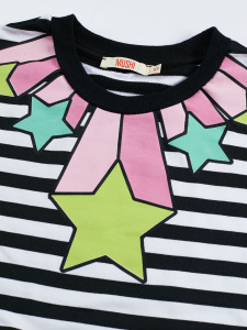 Stars Stripe Kız Çocuk Elbise - 6