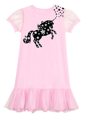 Stars&Unicorn Girl Pink Tulle Dress