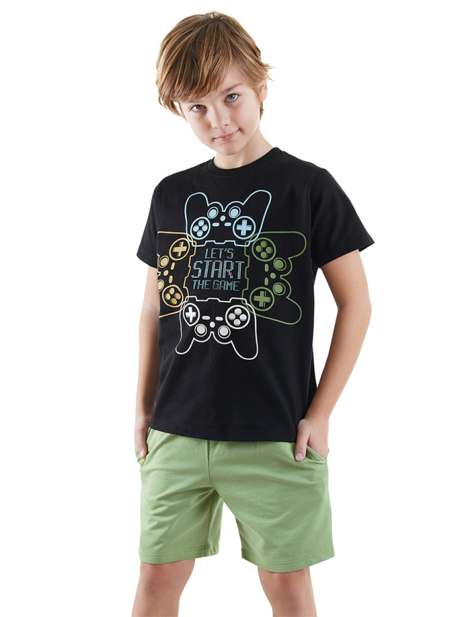 Start Game Erkek Çocuk T-shirt Şort Takım - 1