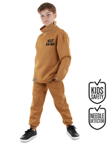 Stay Cool Oversize Erkek Çocuk Hardal Eşofman Takım - Denokids