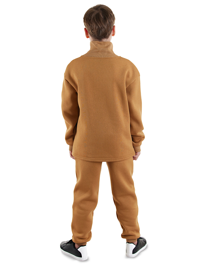 Stay Cool Oversize Erkek Çocuk Hardal Eşofman Takım - 2