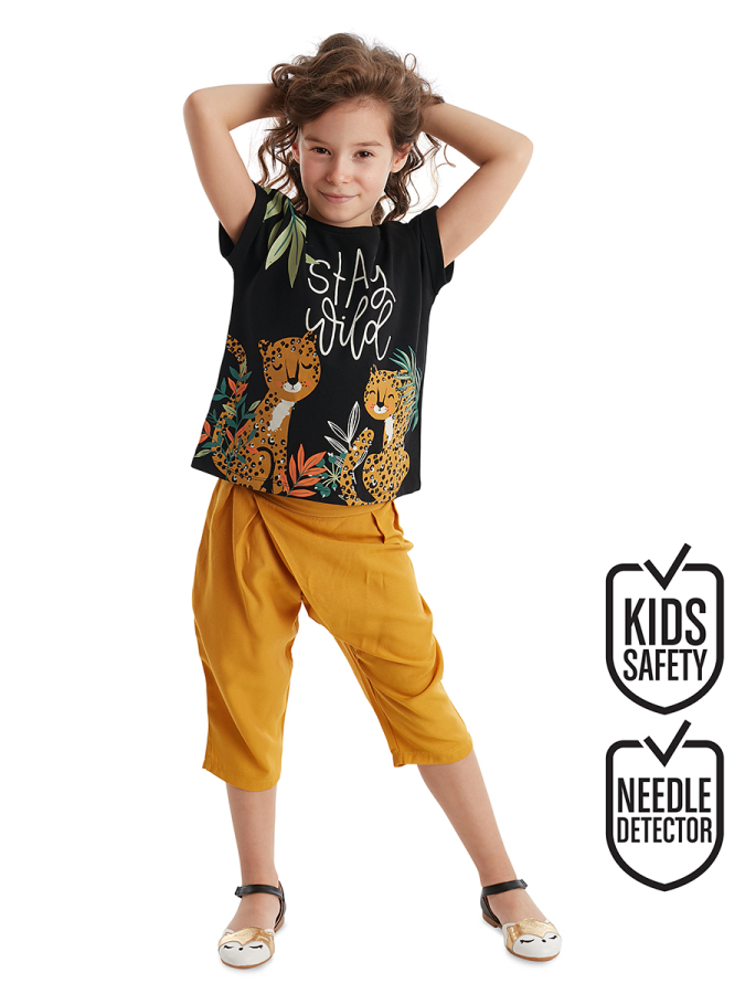 Stay Leo Kız Çocuk T-shirt Kapri Pantolon Takım - 1