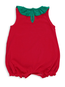 Strawberry Baby Girl Cotton Romper - 5