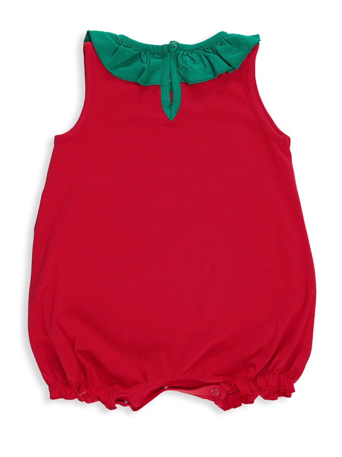Strawberry Baby Girl Cotton Romper - 5