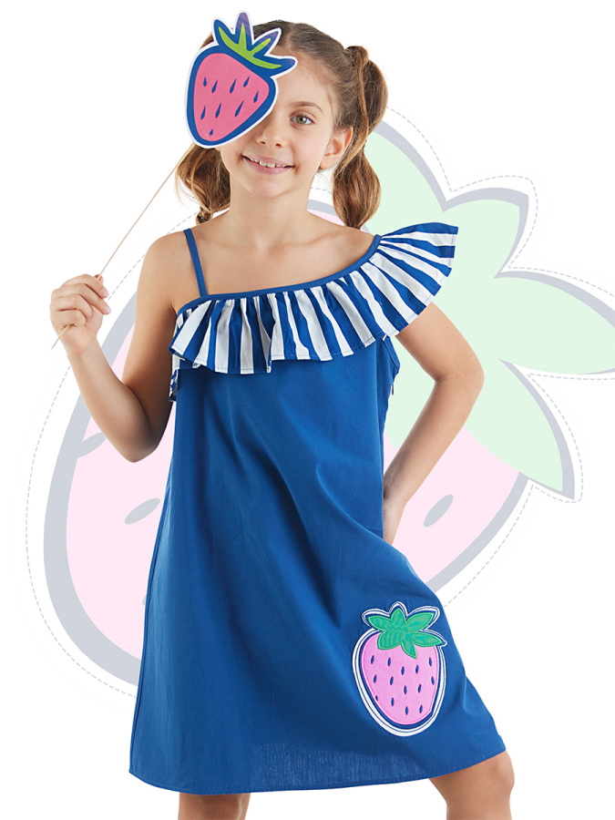 Strawberry Girl Poplin Dress - 1