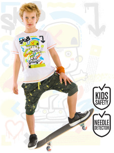 Street Skate Boy T-shirt&Capri Pants Set - MSHB&G