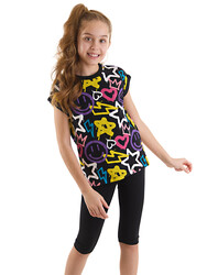Street Style Girl T-shirt&Leggings Set - Thumbnail