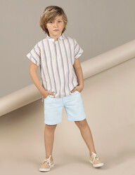 Striped Boy Shirt - Thumbnail